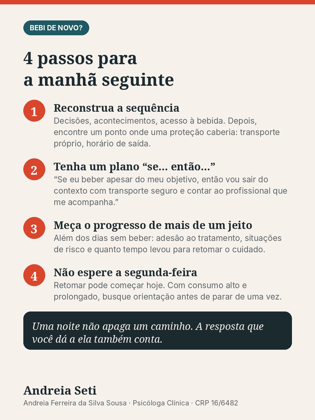 Infográfico: 4 passos para a manhã seguinte depois de beber