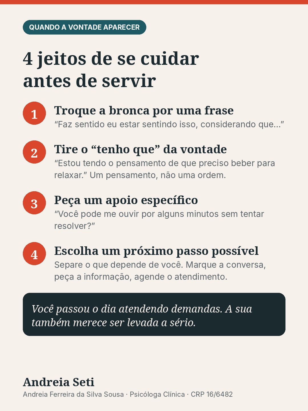 Infográfico: 4 jeitos de se cuidar antes de servir